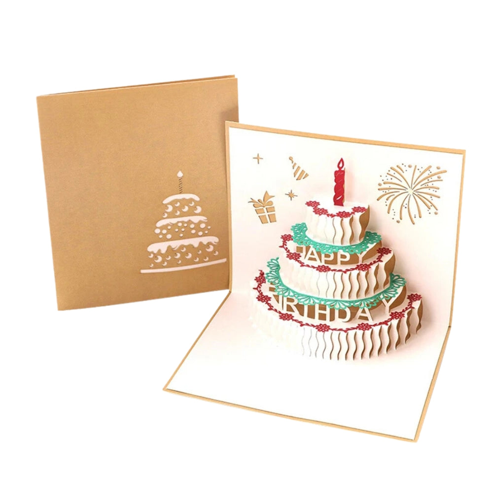 Hansona 3D Light Music Birthday Card Creative Greeting Card