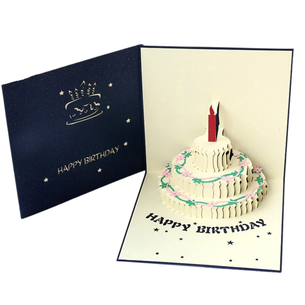 Hansona 3D Light Music Birthday Card Creative Greeting Card