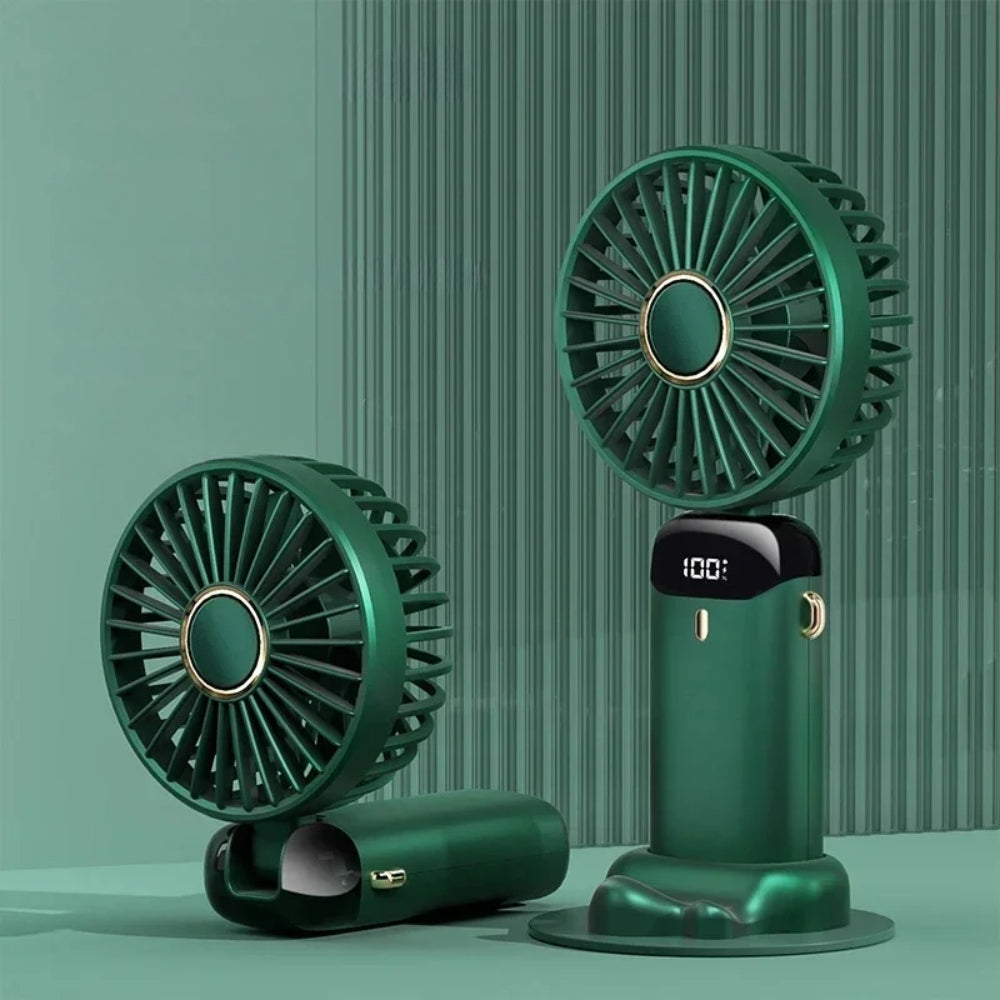 Handheld USB Mini Fan Foldable Portable Neck Hanging Rechargeable Fan