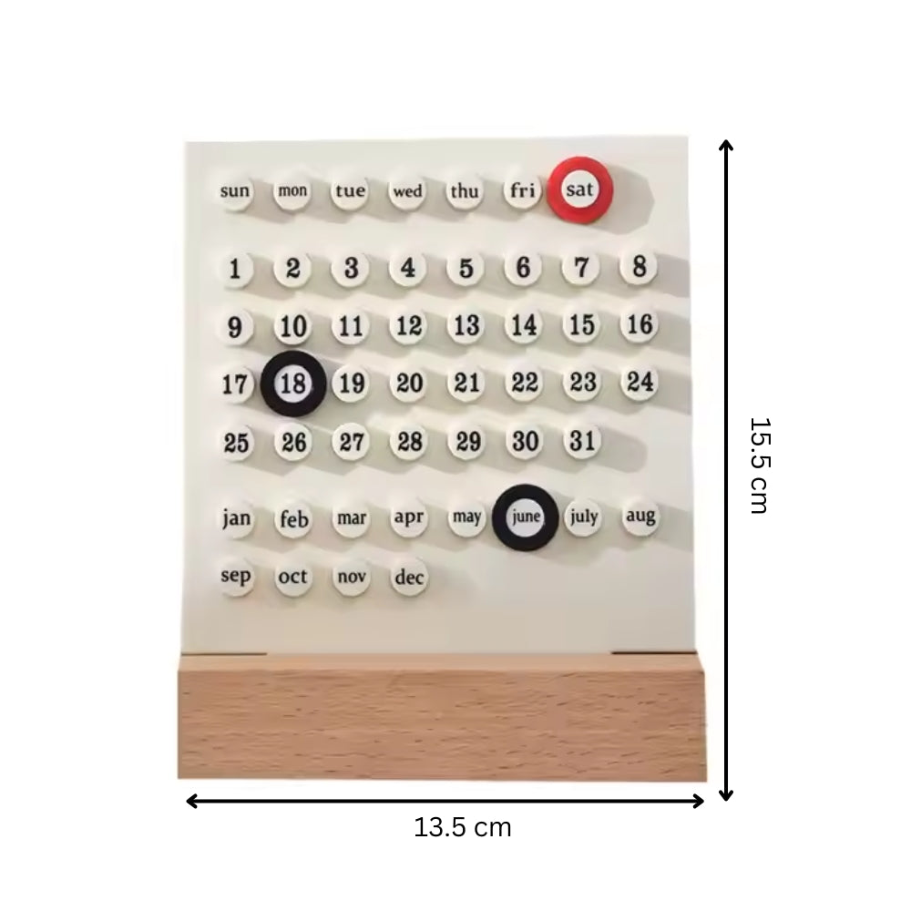 Handmade Acrylic Wooden Base DIY Calendar for Home and Office Desk Decoration