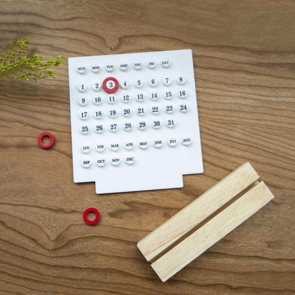 Handmade Acrylic Wooden Base DIY Calendar for Home and Office Desk Decoration