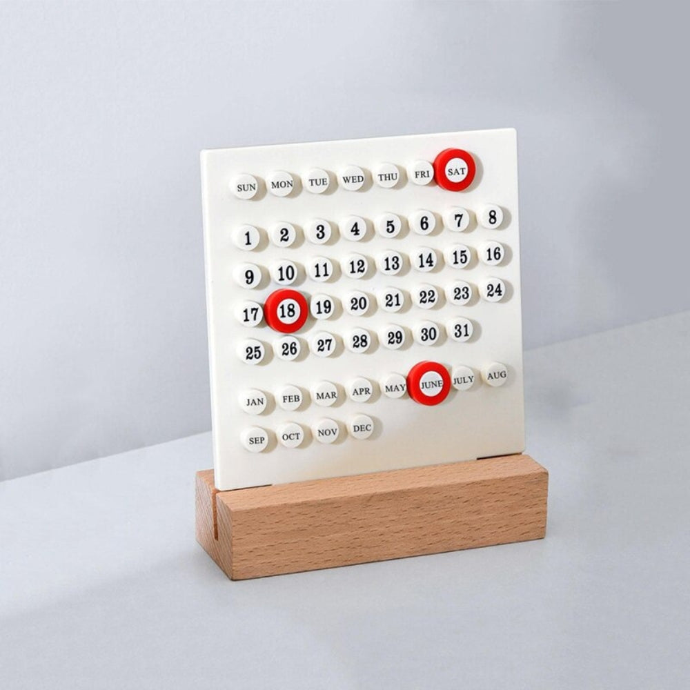 Handmade DIY Calendar with Acrylic Wooden Base