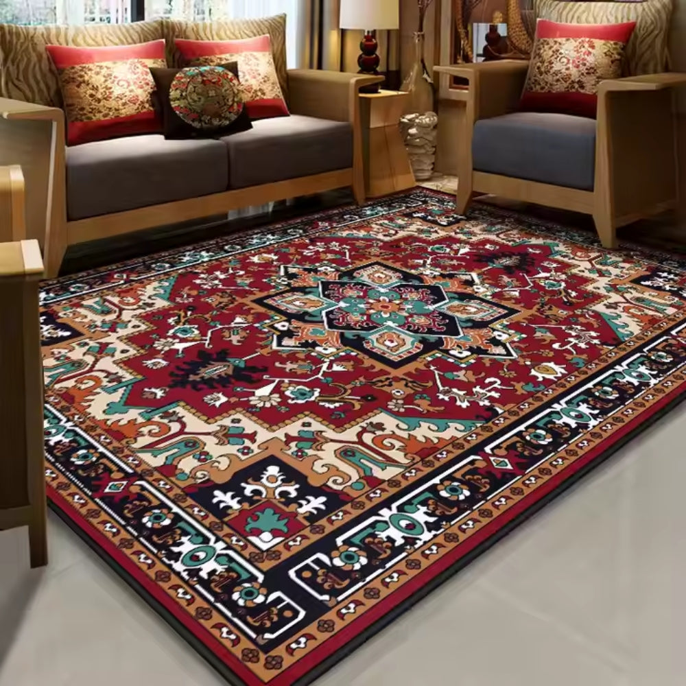 Washable Flannel Area Rugs Large Non-Slip Carpet