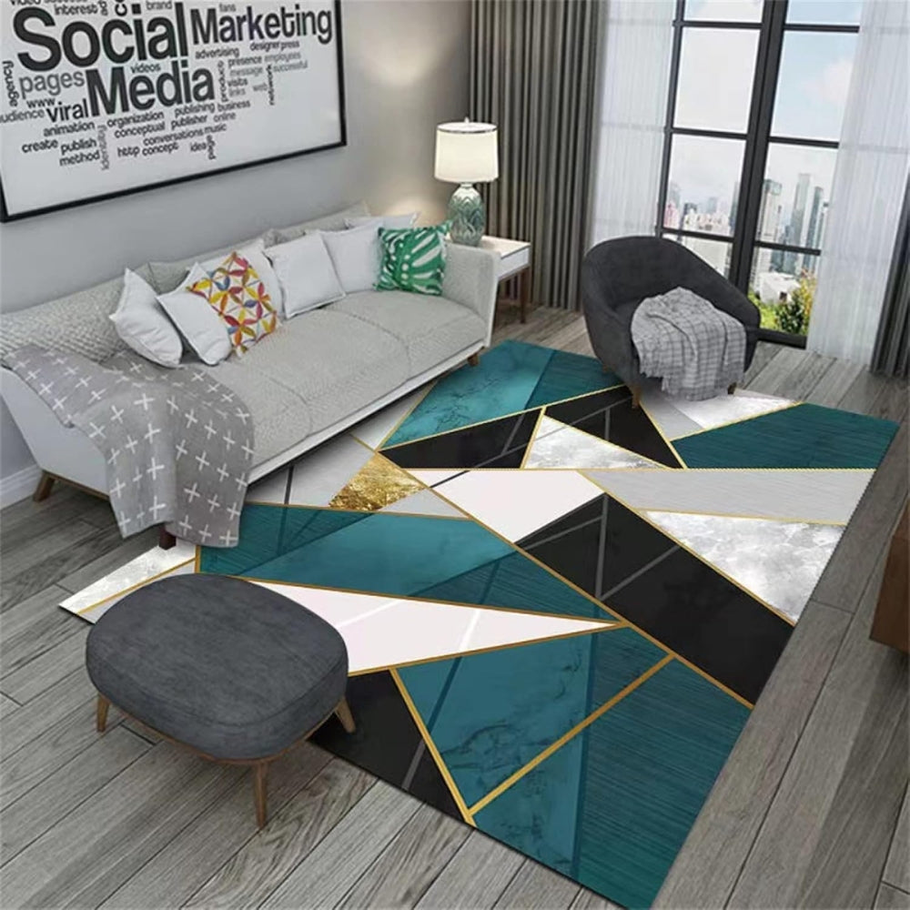 Washable Flannel Area Rugs Large Non-Slip Carpet