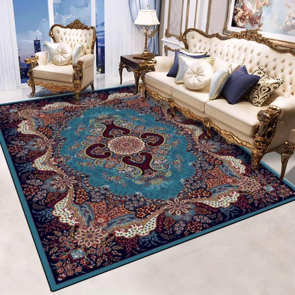 Washable Flannel Area Rugs Large Non-Slip Carpet