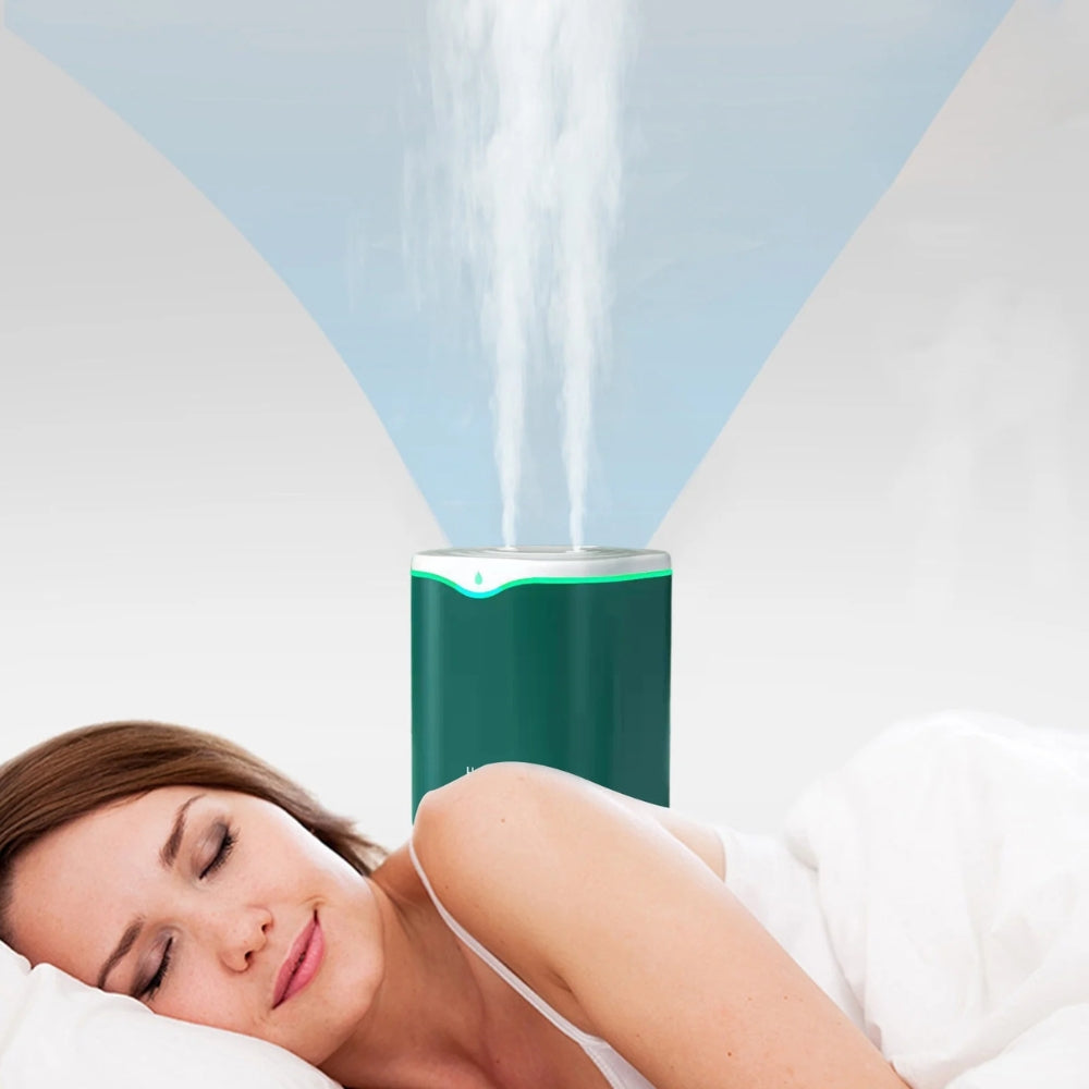USB Air Humidifier with Dual Spray Ports and Essential Oil Diffuser