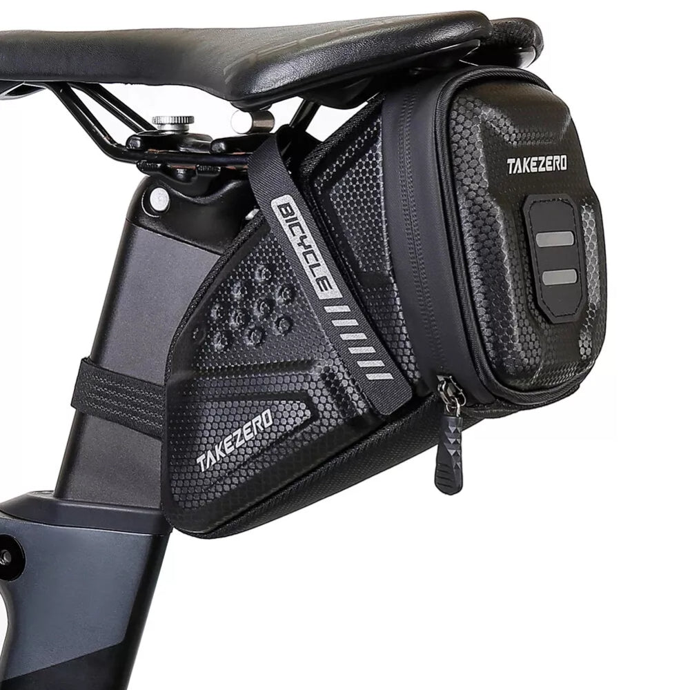 Bike Saddle Bag Hard Shell Rear Storage for Road and Mountain Bikes