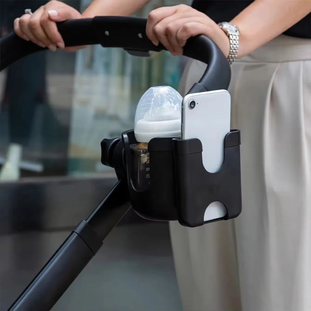 Pram Cup and Phone Holder Anti-Slip Stroller Bottle Holder Accessories
