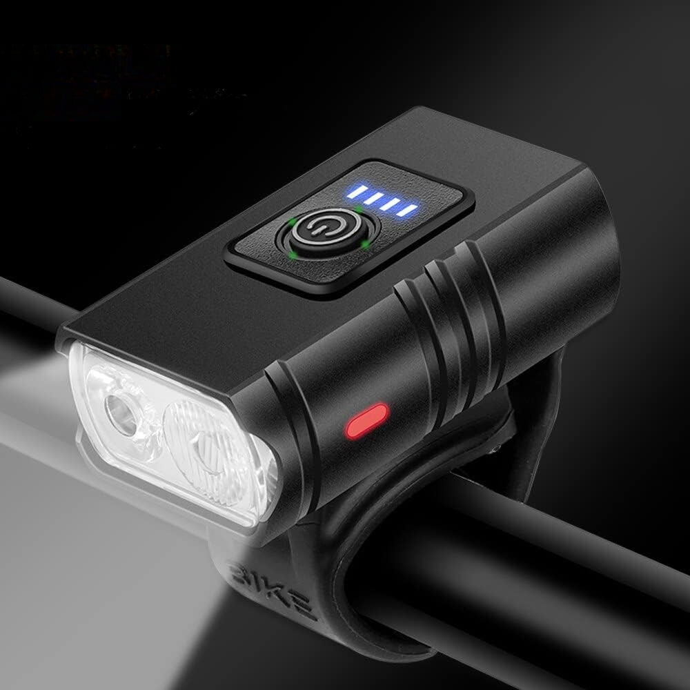 USB Rechargeable Bike Light LED Headlight 6 Modes