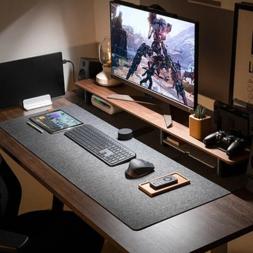 Wool Felt Mouse Pad Non-Slip Desk Protector for Gaming and Office