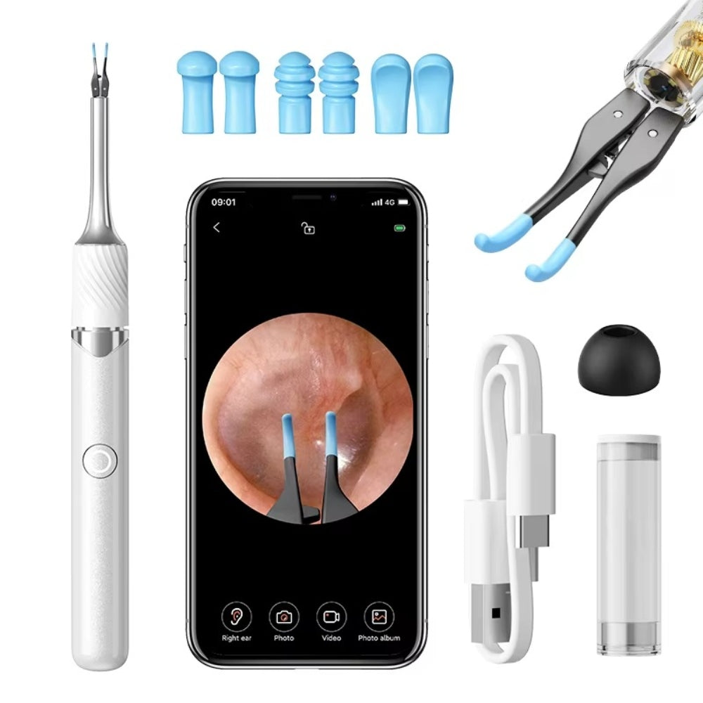 Visual Ear Cleaner with Camera, Ear Pick & Tweezers, 6 Ear Spoons