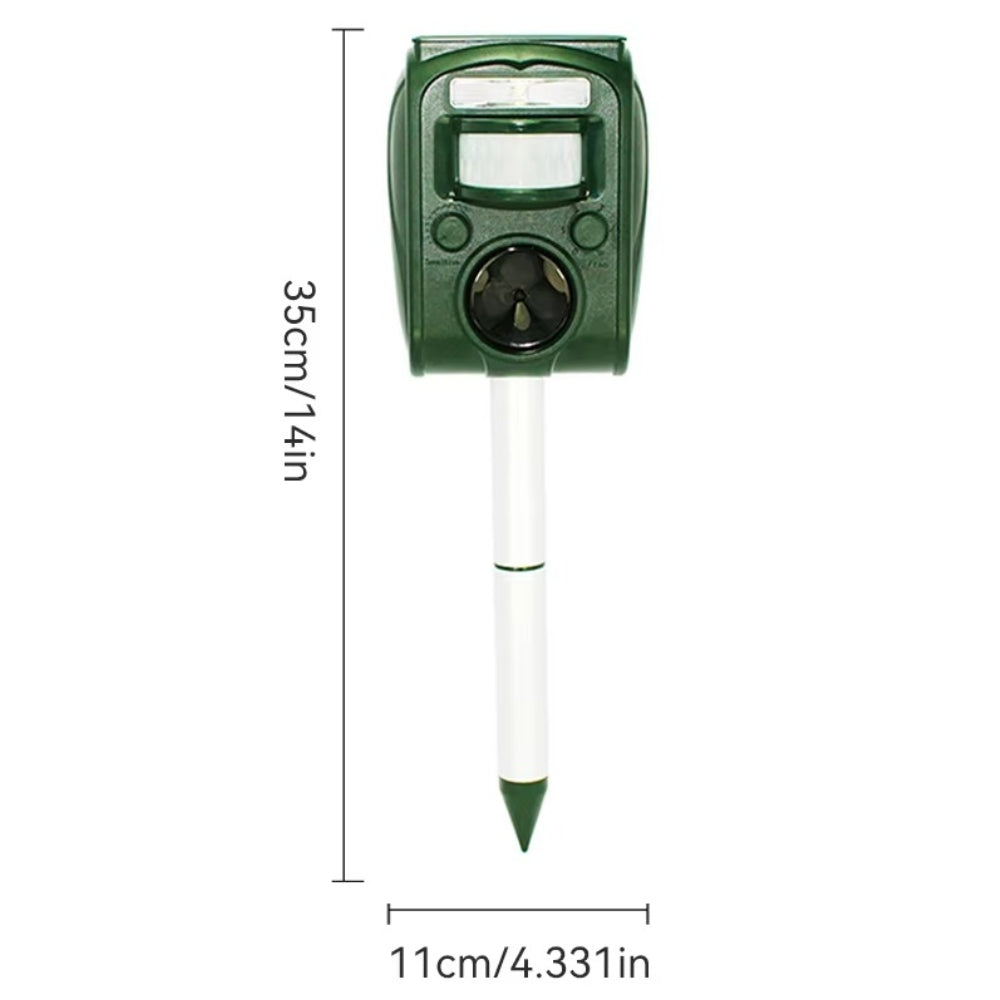 Solar Ultrasonic Pest Repellent PIR Sensor 6-8M Adjustable