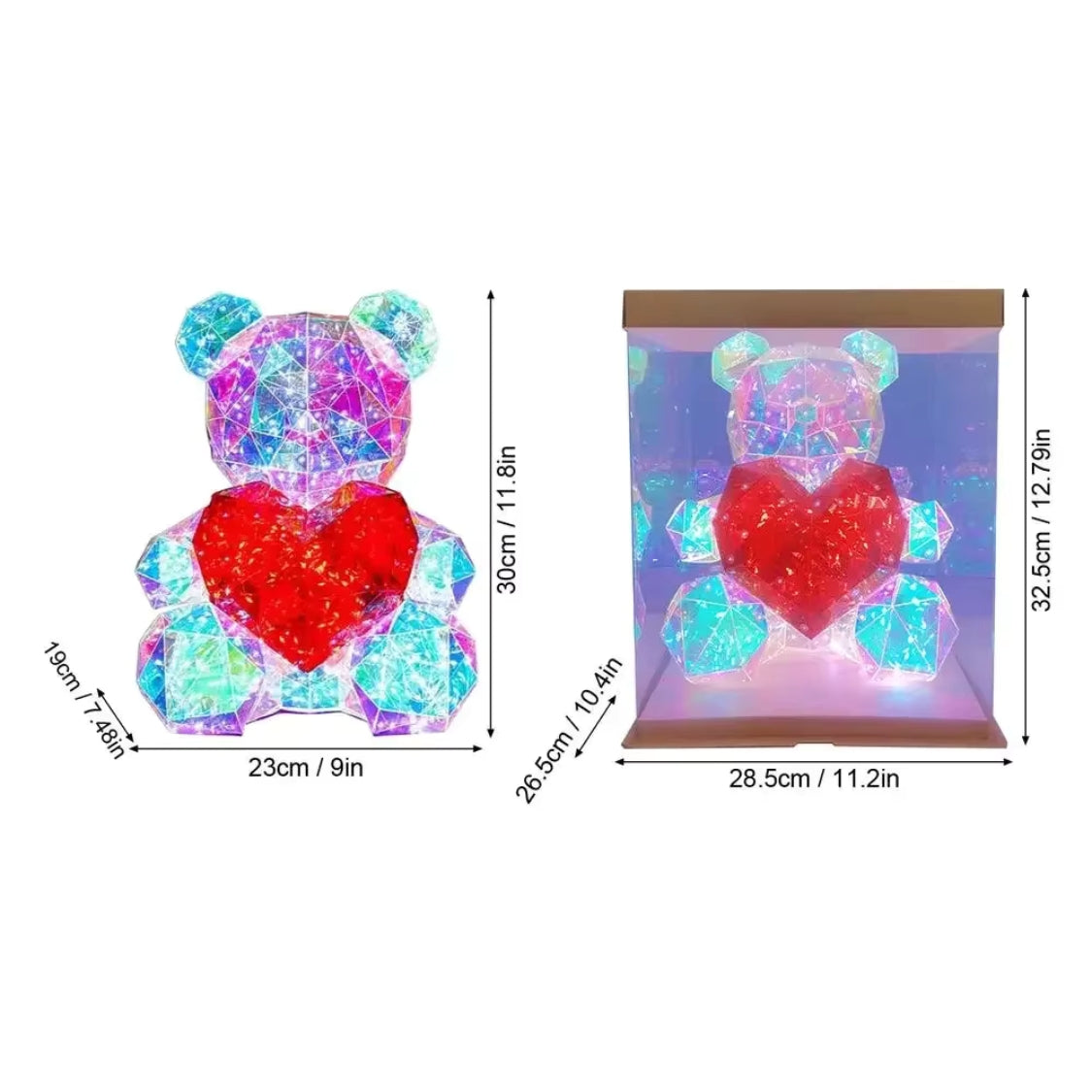 30cm LED Rose Teddy Bear