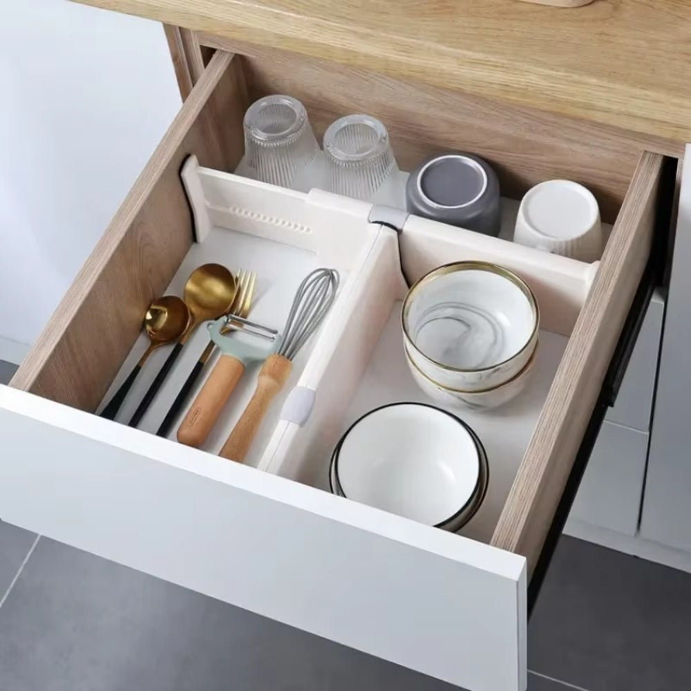 4 Pack Drawer Dividers Organizer Adjustable Storage