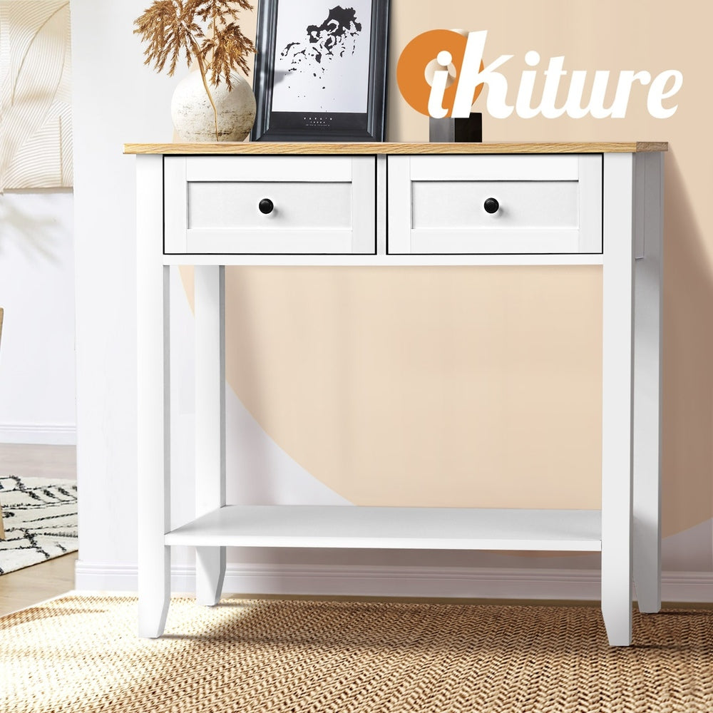 Console Table Hallway 2 Drawers Display Shelf