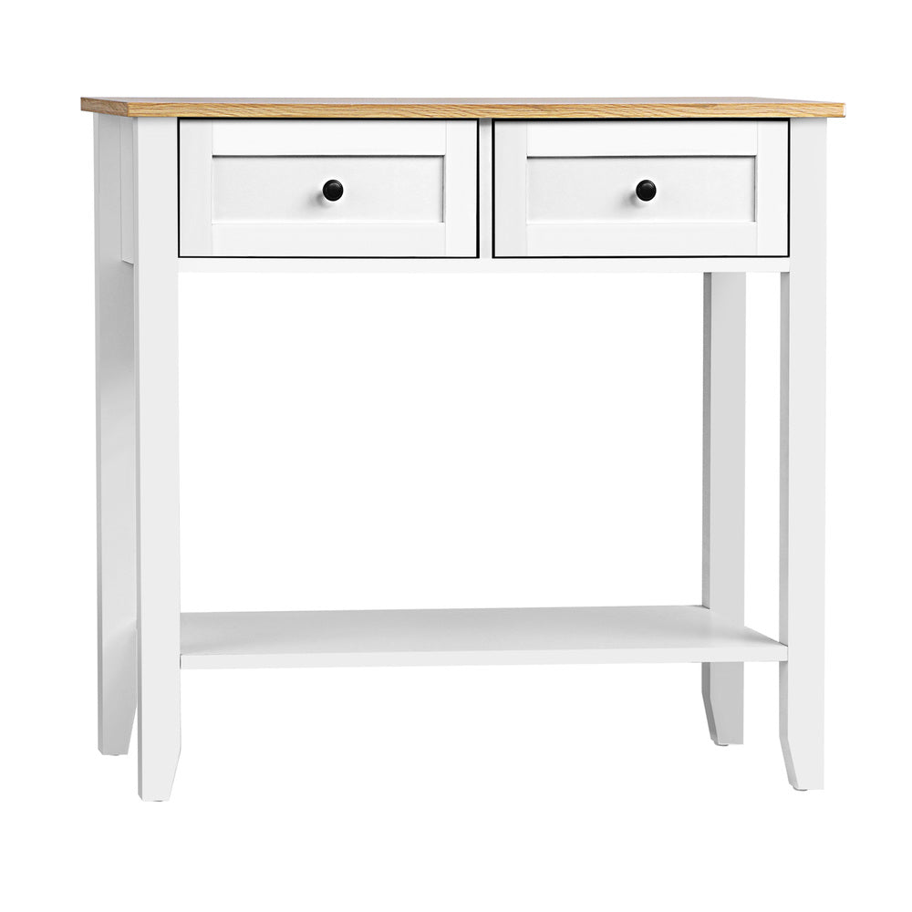 Console Table Hallway 2 Drawers Display Shelf