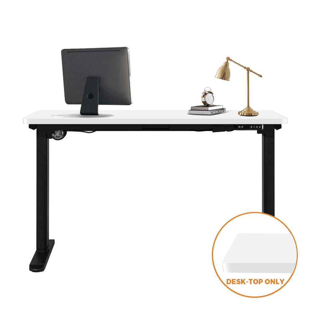 120cm Standing Desk Board with Drilled Hole White