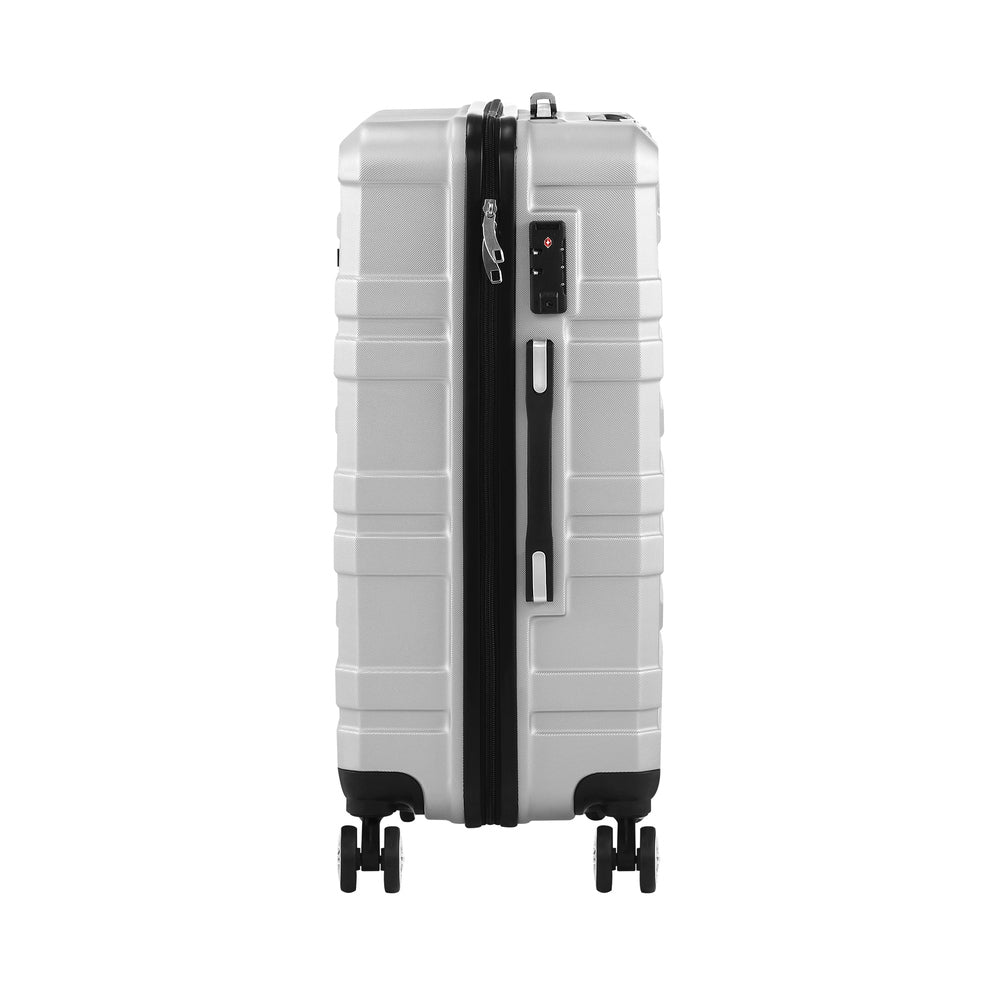 28 inch Luggage Set TSA Lock Hard Case Silver