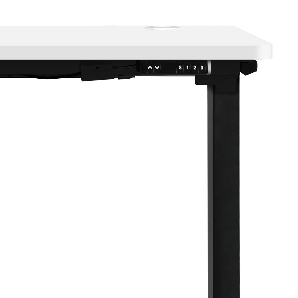 Adjustable Motorized Standing Desk Black and White 120 cm