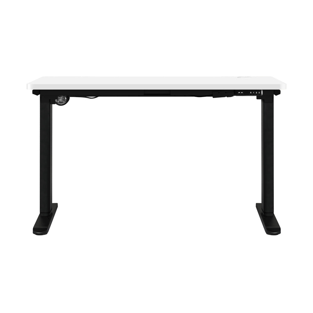 Adjustable Motorized Standing Desk Black and White 120 cm