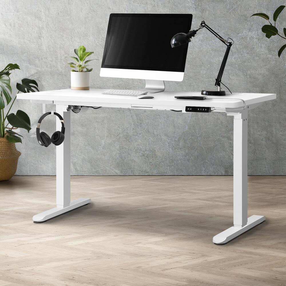 Adjustable Motorized Standing Desk 120cm White