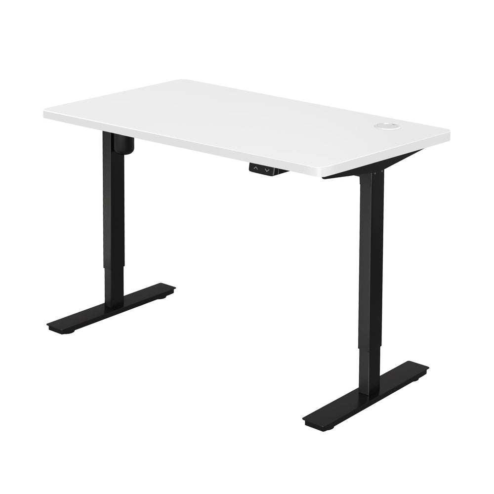 Electric Standing Desk Single Motor 150cm Black and White