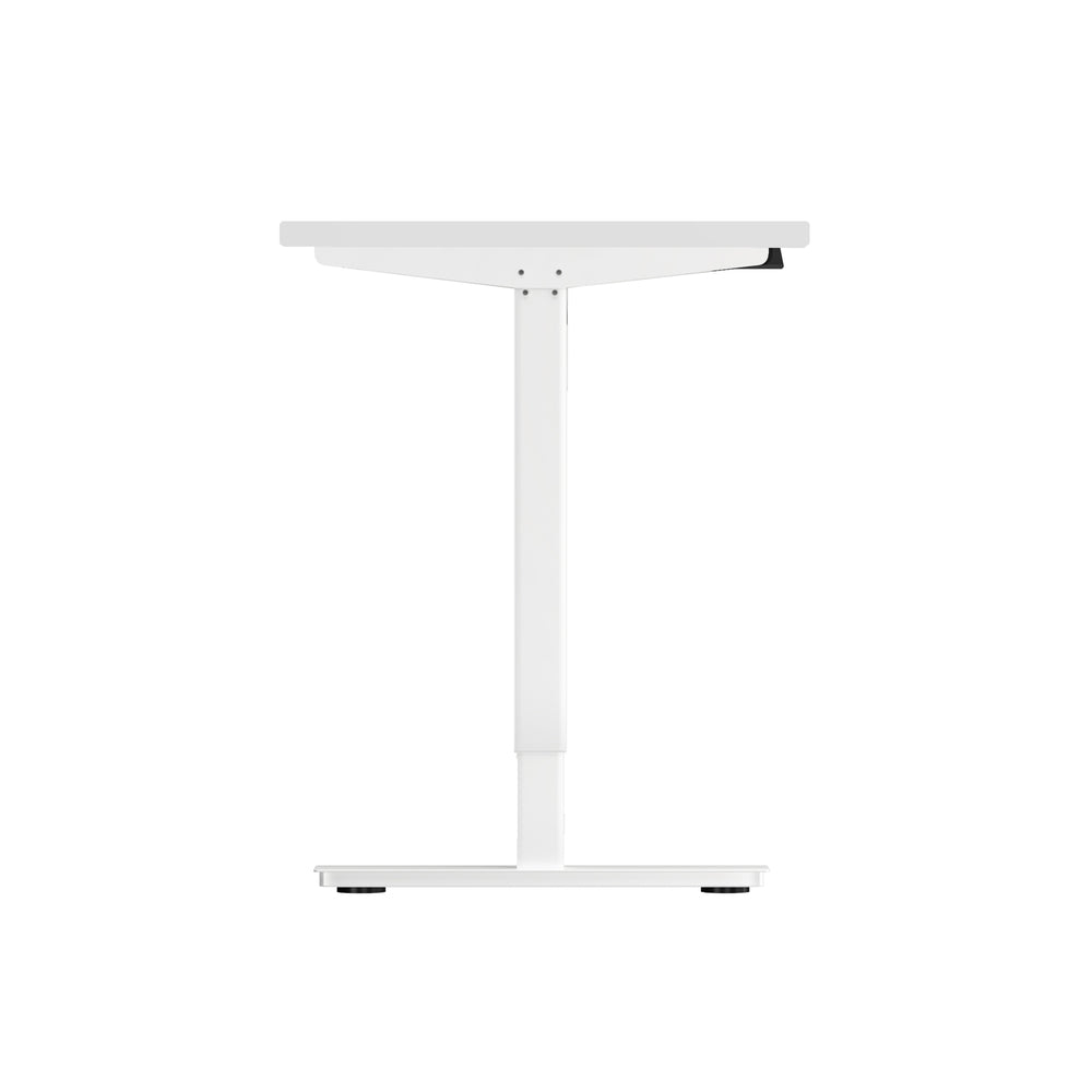 Electric Standing Desk Single Motor 120cm White and Walnut