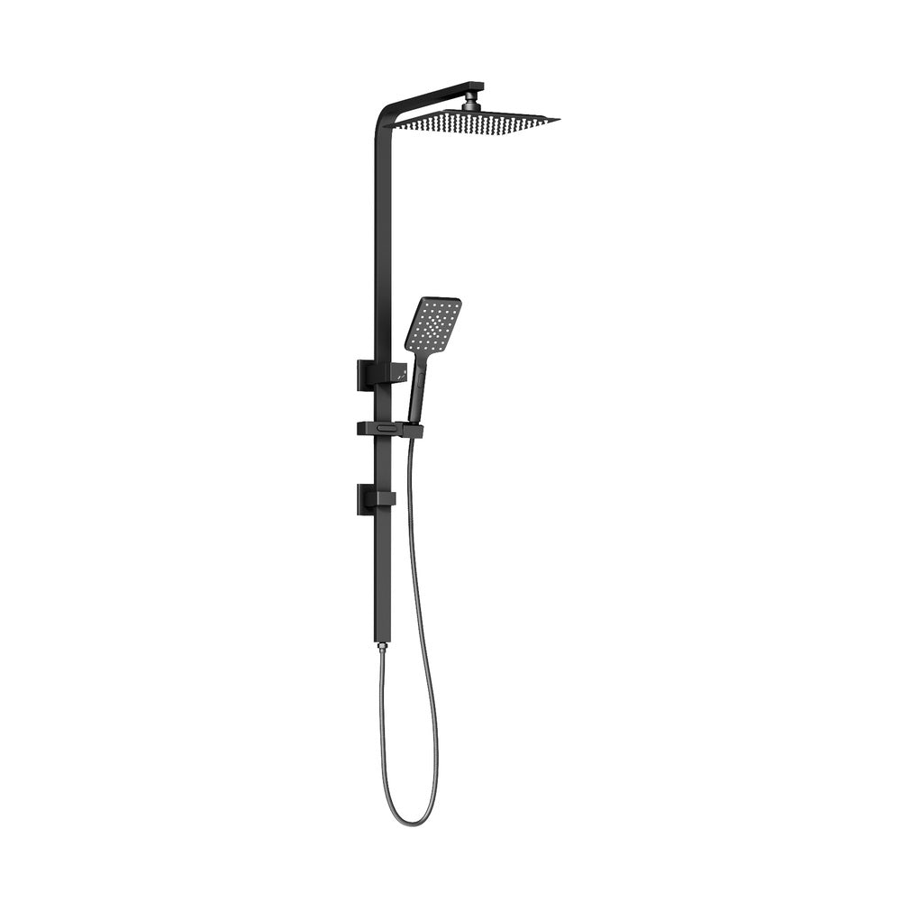 10 Inch Square Rain Shower Head Set with 3 Modes  Black