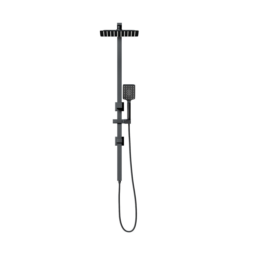 10 Inch Square Rain Shower Head Set with 3 Modes  Black