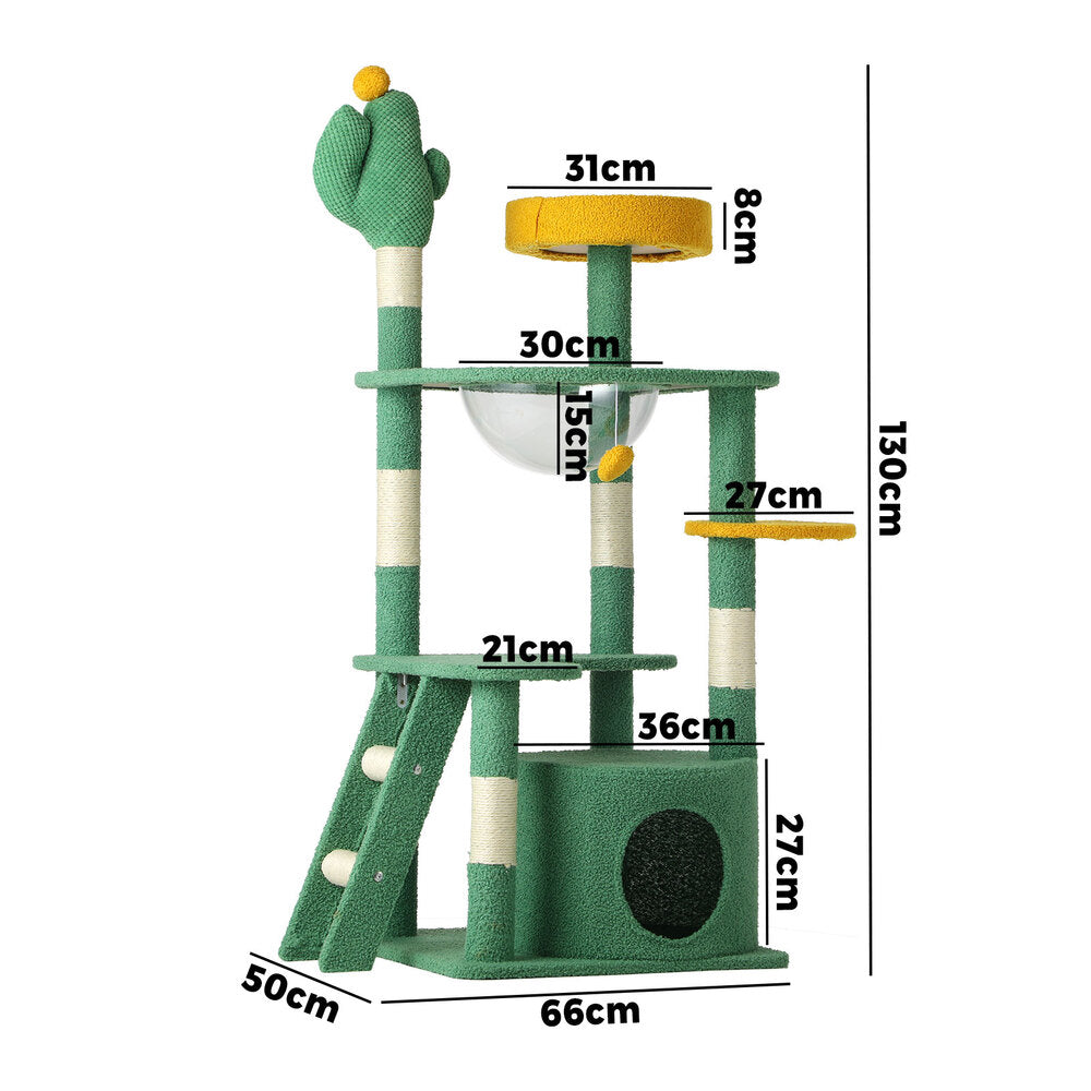 Cat Tree Tower Scratching Post Pet Condo  130cm