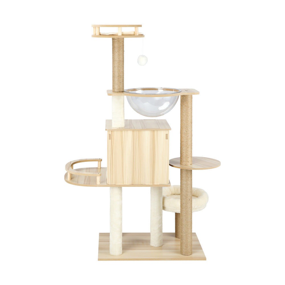 Cat Tree with Scratching Post Condo and Ladder 131cm