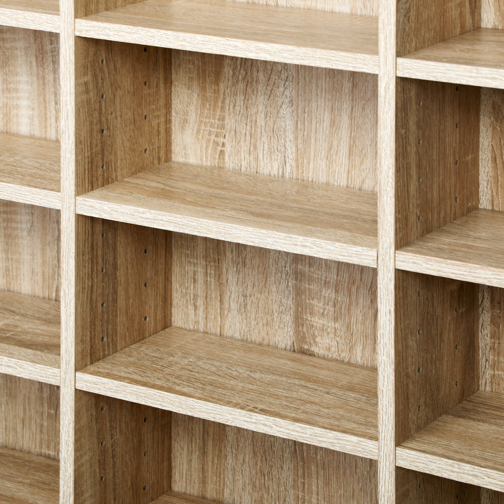 Adjustable Wooden Media Display Shelf for 1044 CD/DVD
