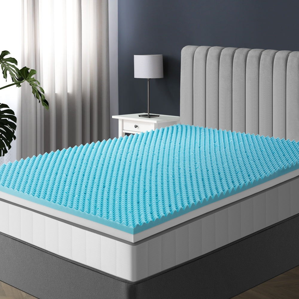 Memory Foam Mattress Topper Reversible Cool Gel Double