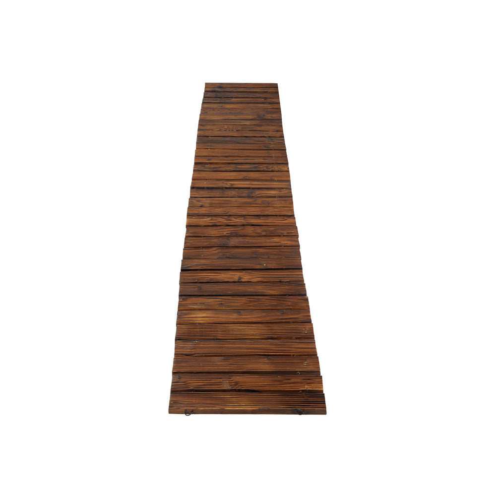 2pcs Wooden Garden Pathway Roll-Out Walkway 8FT Straight