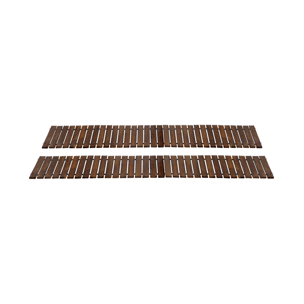 2pcs Wooden Garden Pathway Roll-Out Walkway 8FT Straight
