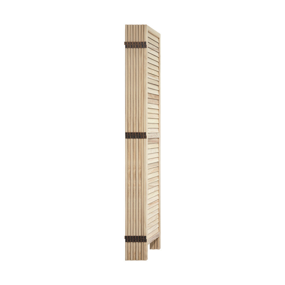 8 Panel Timber Wooden Room Divider Natural