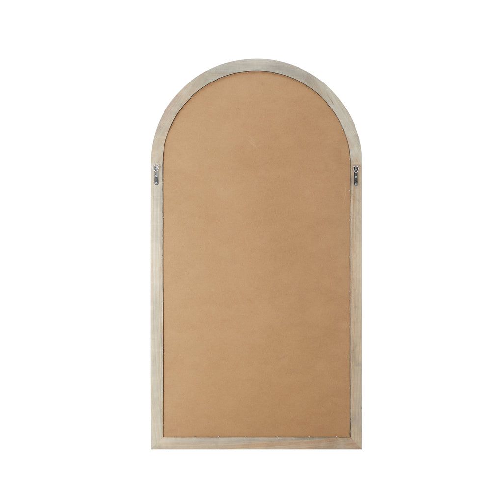 Arched Window Wall Mirror 76x51cm Black