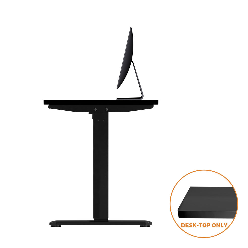 Standing Desk Tabletop with Drilled Hole Black 120x60cm