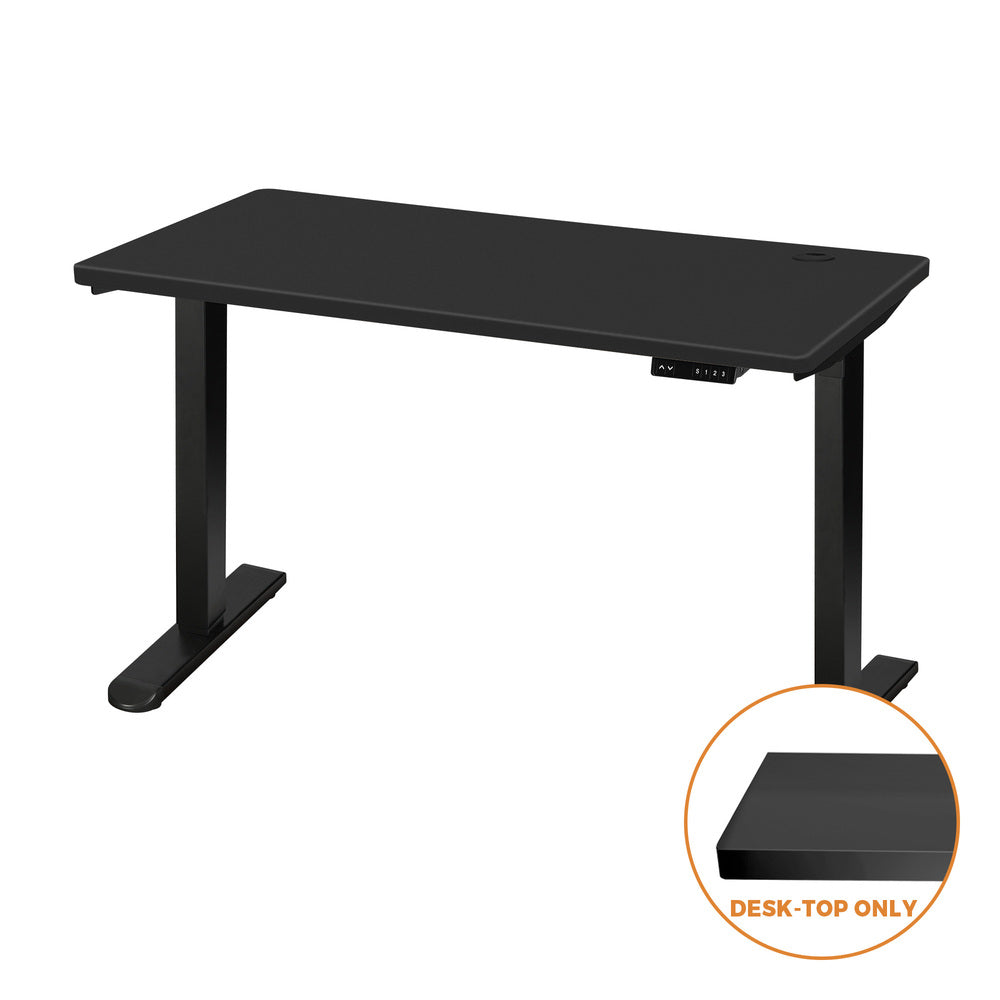 Standing Desk Tabletop with Drilled Hole Black 120x60cm