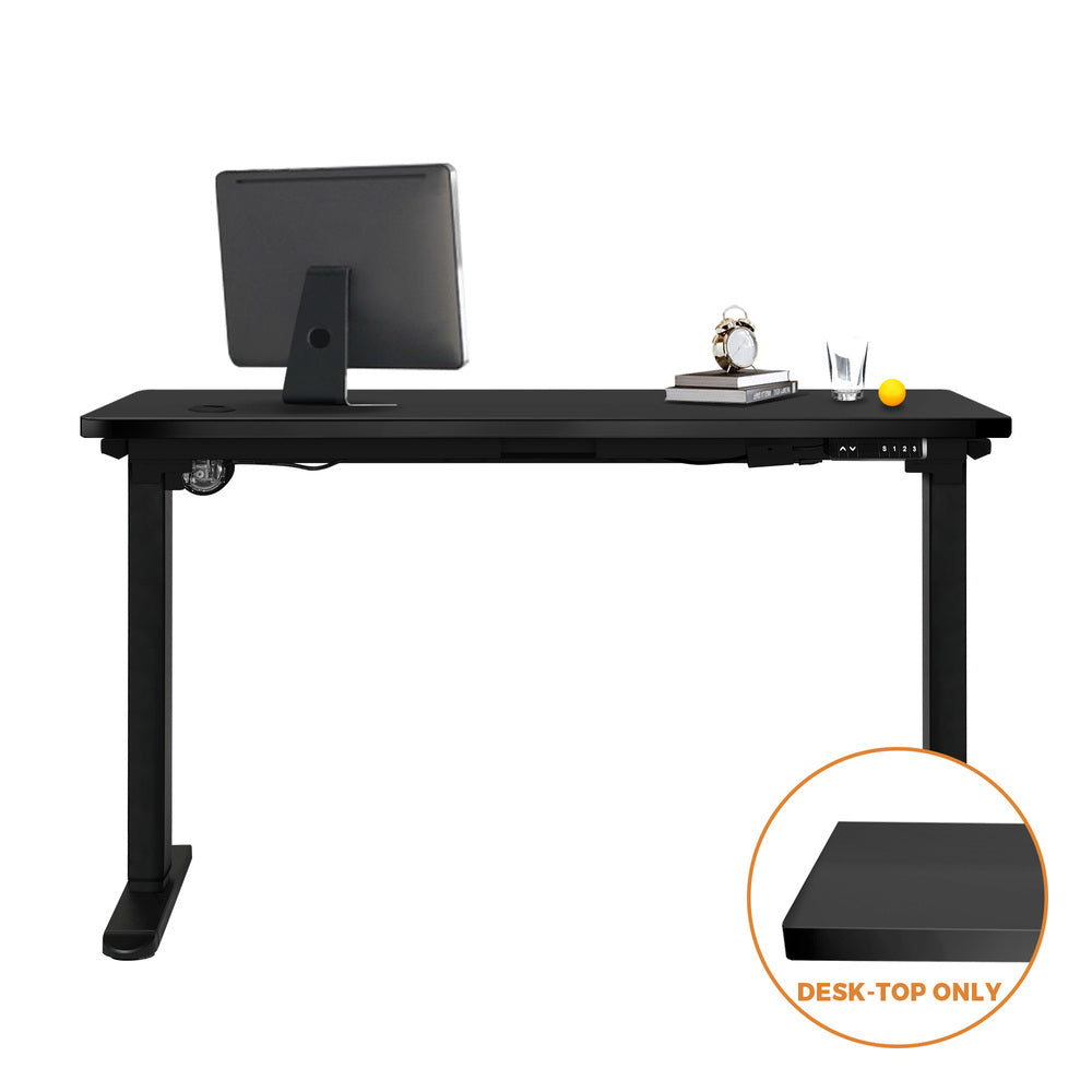 Standing Desk Tabletop with Drilled Hole Black 120x60cm