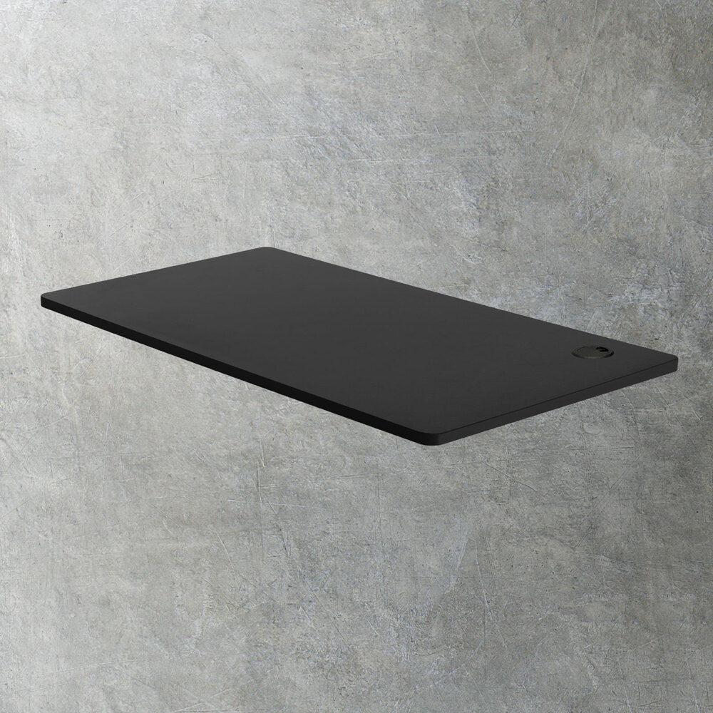 Standing Desk Tabletop with Drilled Hole Black 140x70cm