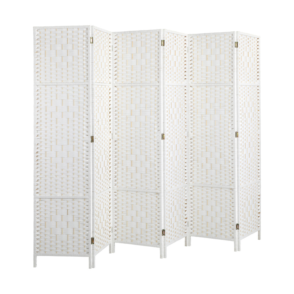 Room Divider 6 Panel Privacy Screen White