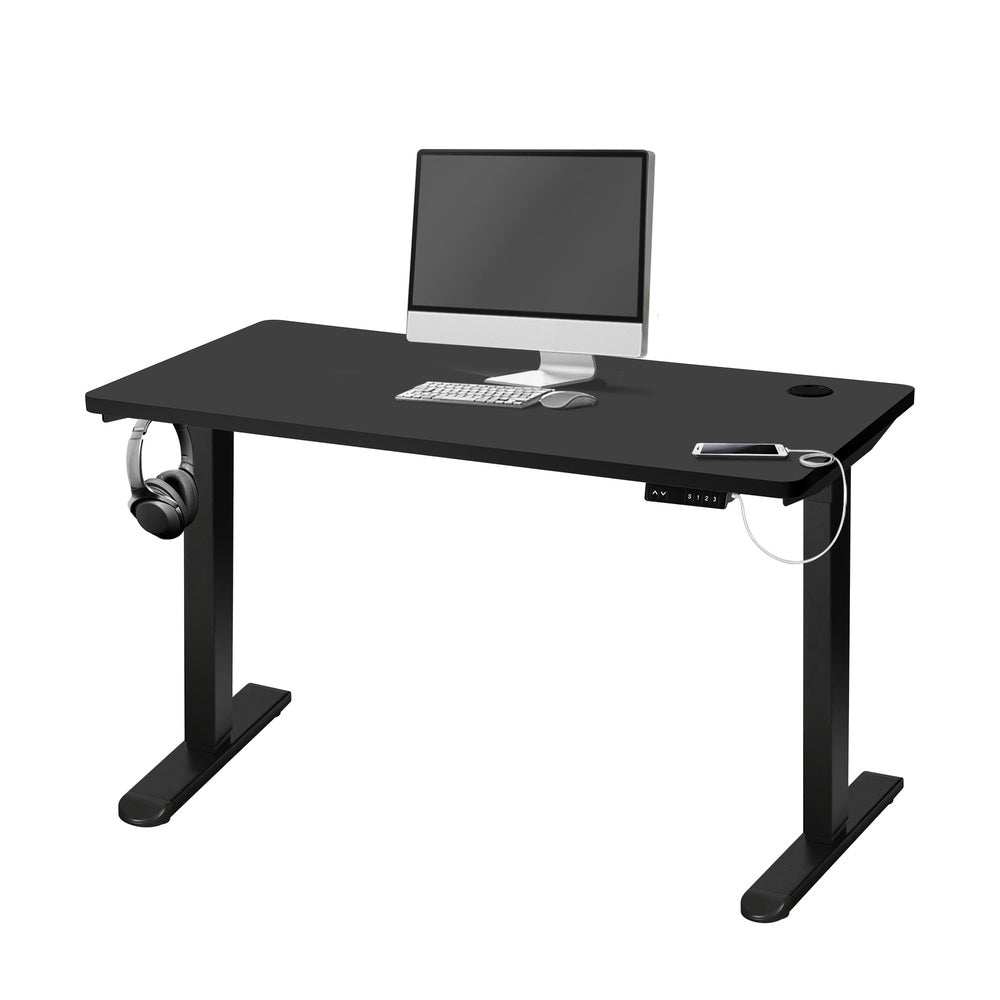 Adjustable Motorized Standing Desk Black 140cm