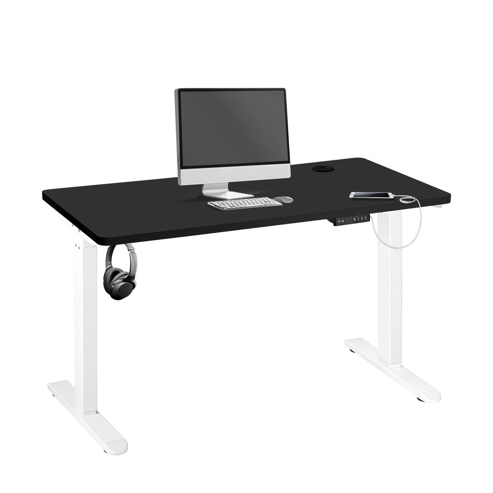 Motorized Adjustable Standing Desk 120cm White and Black