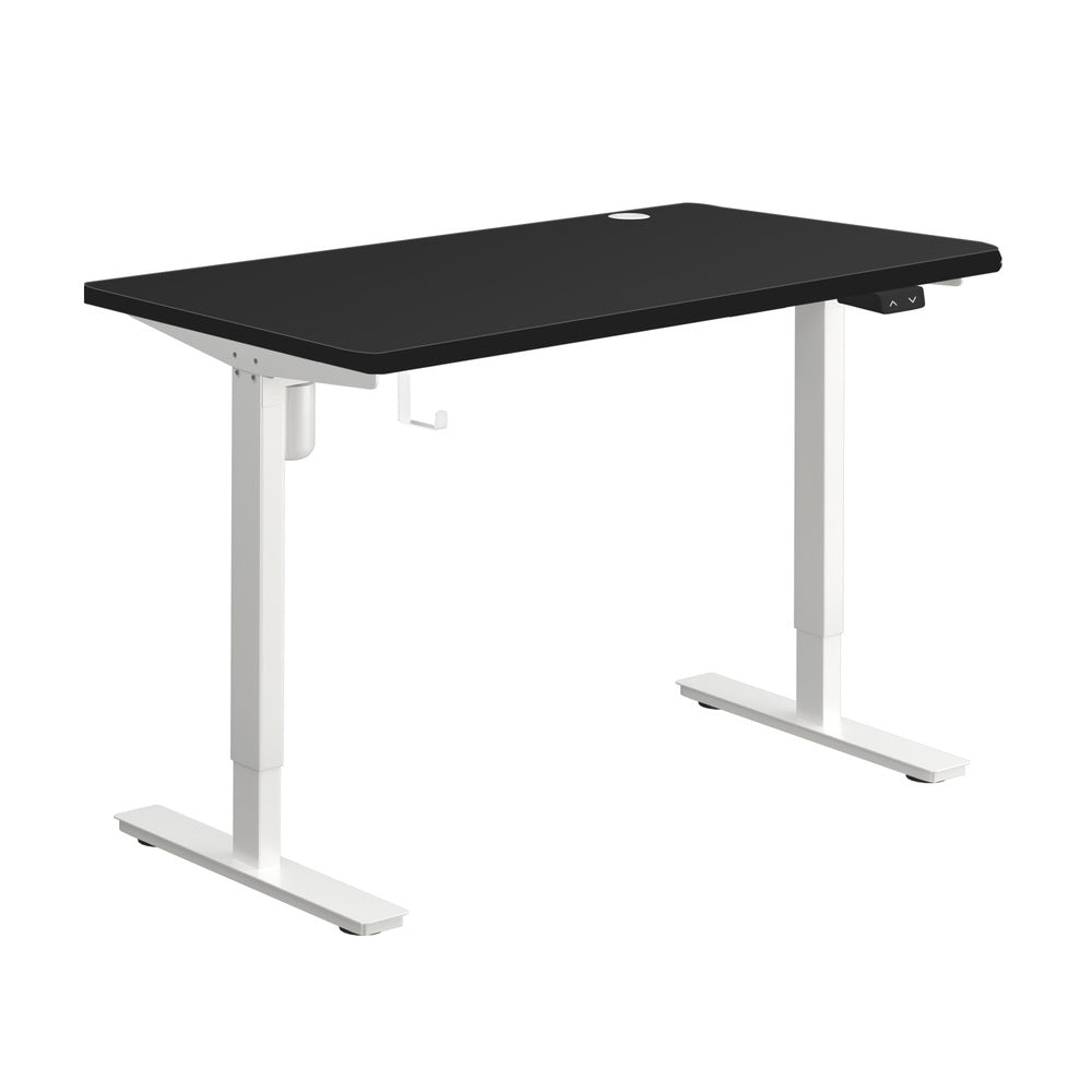 Electric Standing Desk 140cm Single Motor Black and White