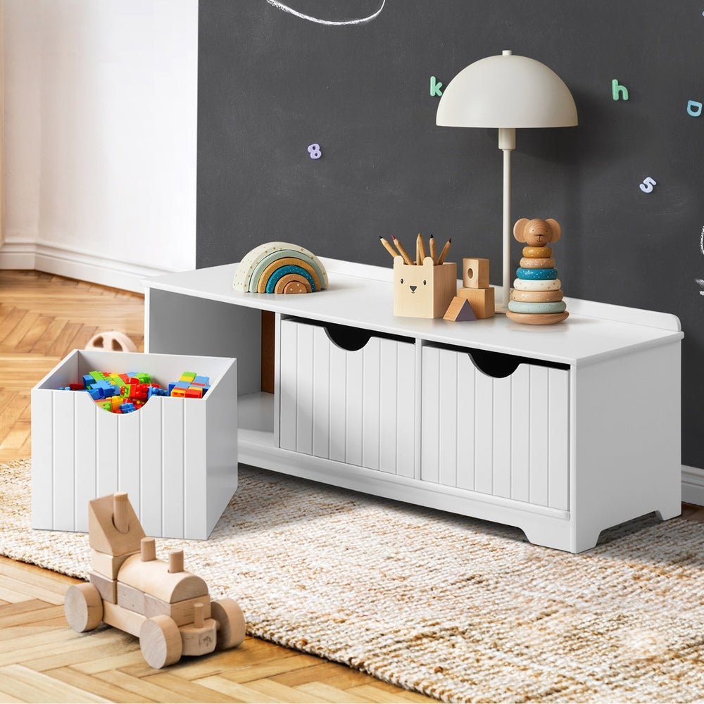 Kids Toy Storage Bench with Organizer and Seating Bench