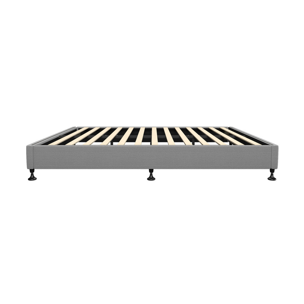 Double Bed Frame Fabric Grey