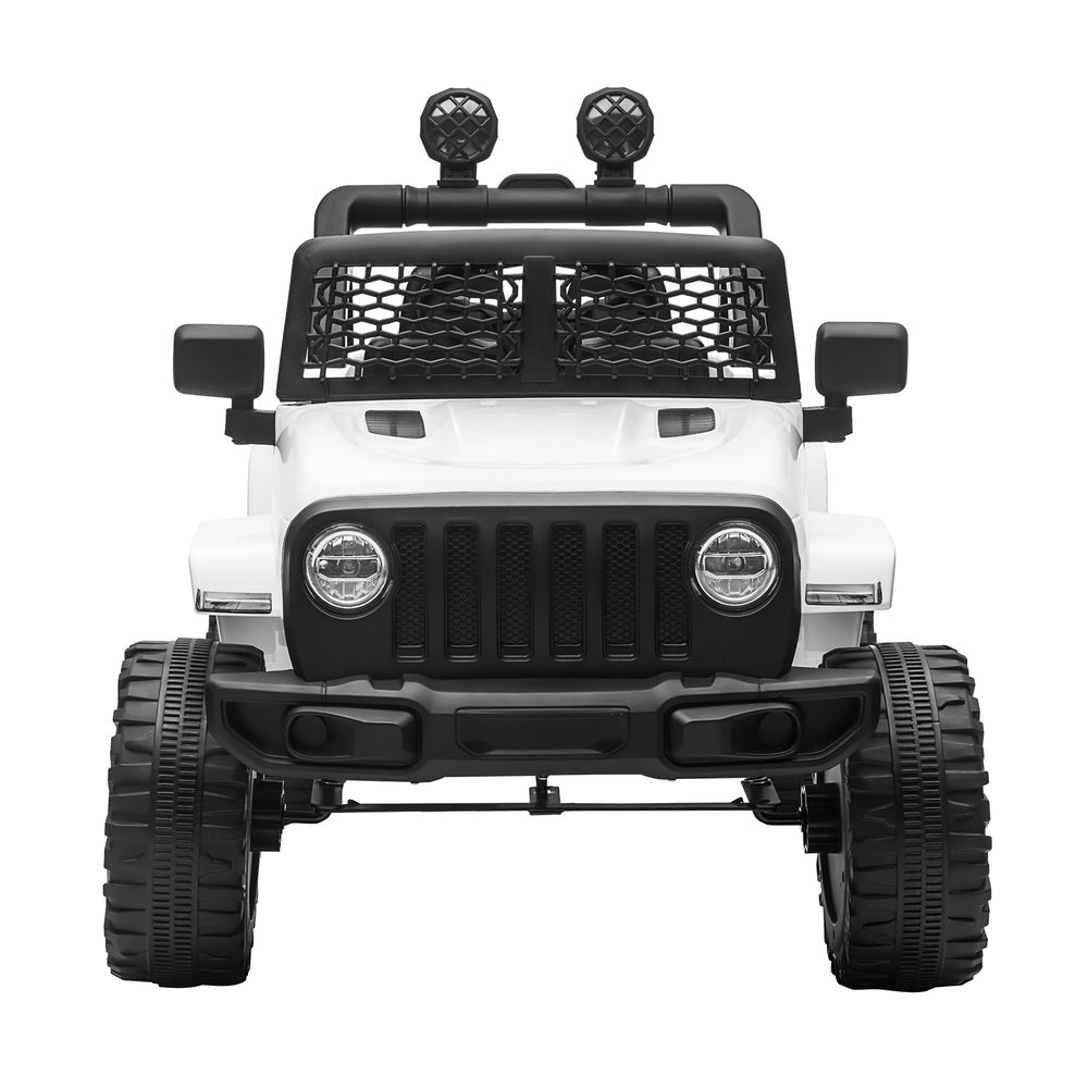 Kids Ride-On Car with Twin Motors and Remote White