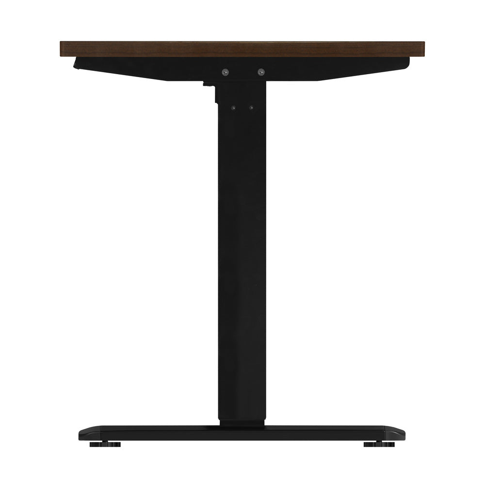 Standing Desk with Single Motor 150cm Black and Walnut