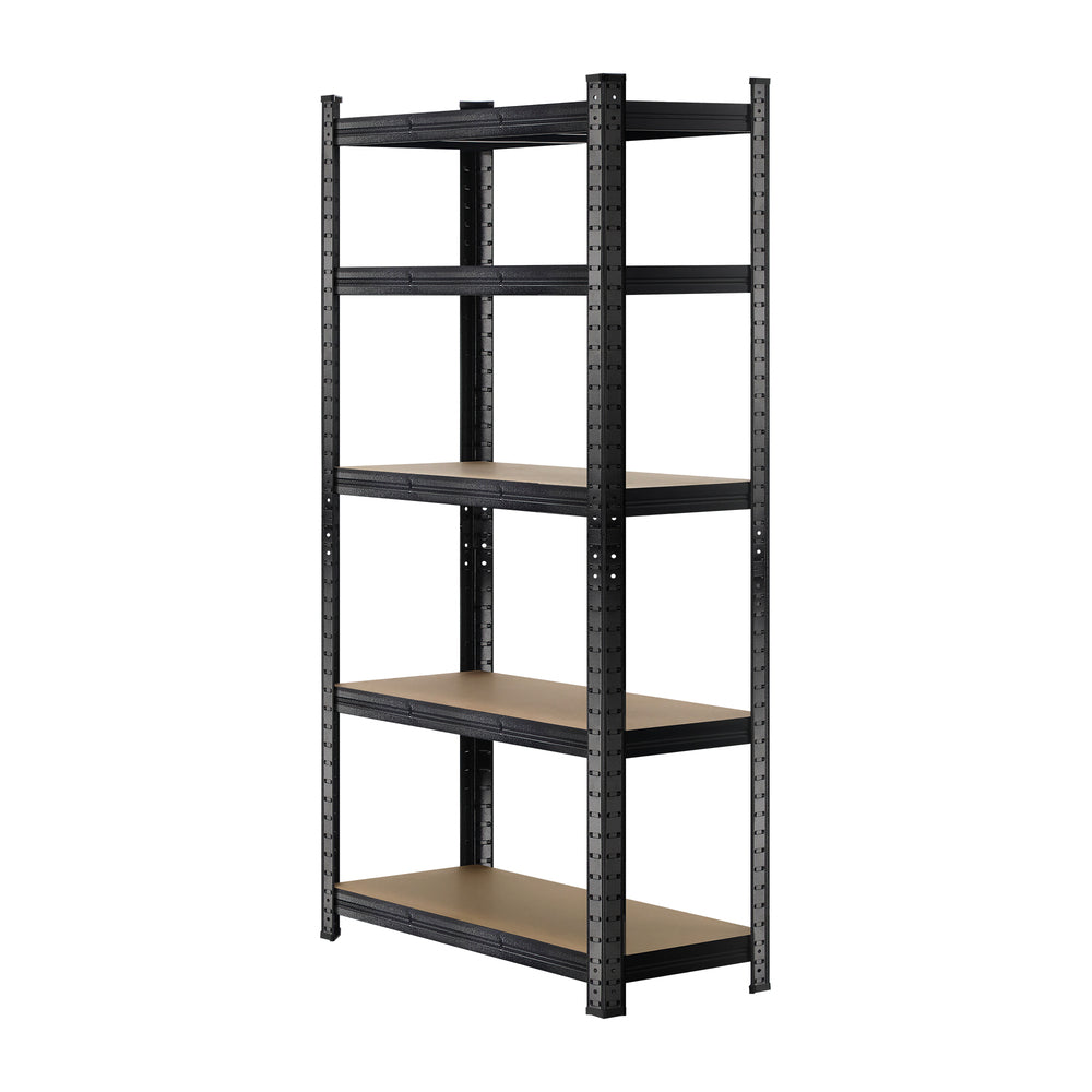 2pcs Warehouse Storage Racks 1.8m Black